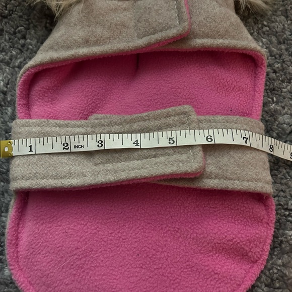 Doggie Fleece Lined Coat w/Faux fur collar - Picture 5 of 7